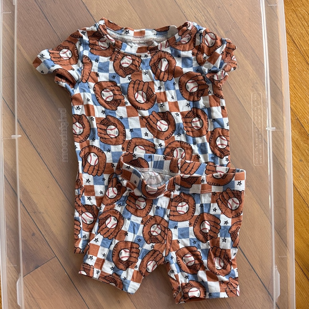 Dream Big Little Baseball bamboo short Set